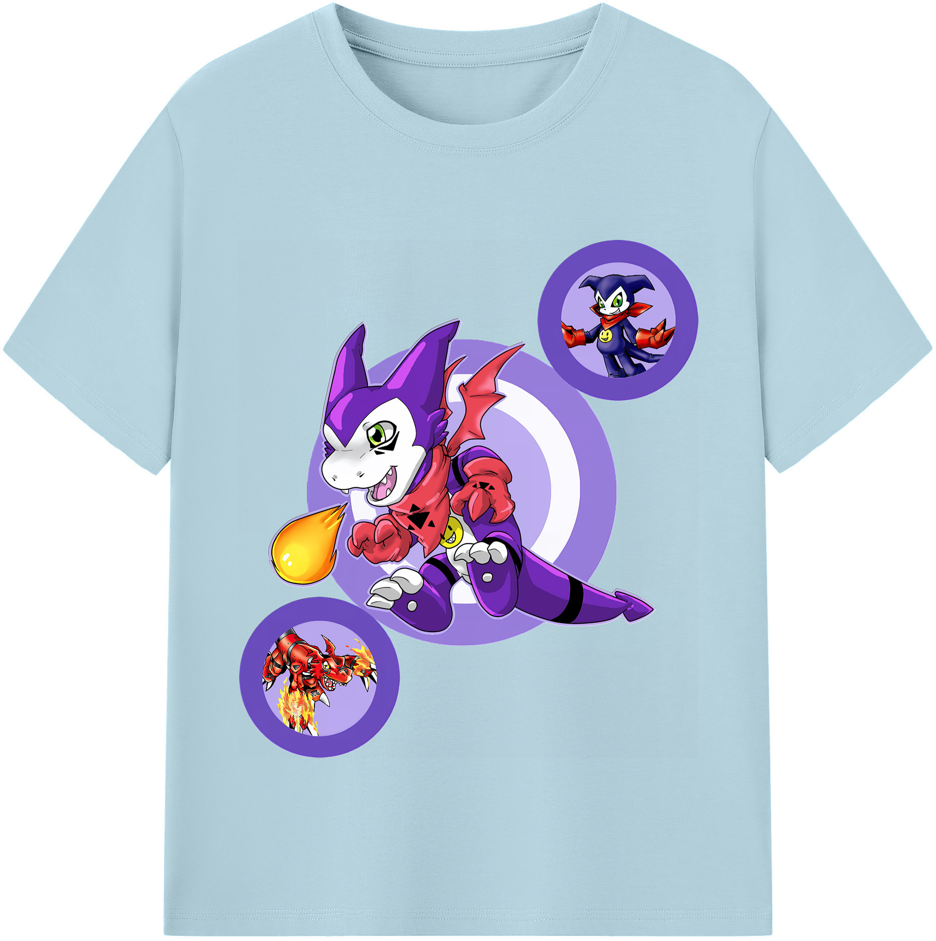 （画像用） Digimon デジタルモンスター/デジモン 綿100％半袖Tシャツ（フロントプリント）